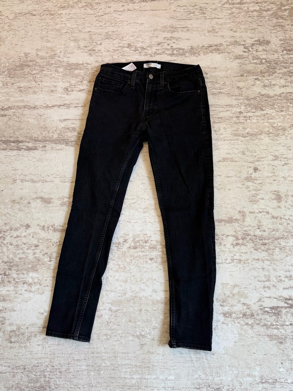 Levi Strauss Signature Skinny Jeans 32x30 Distressed Charcoal Black Denim